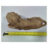 Wooden Lion Carving