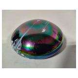 Iridescent Art Glass Volcanic Ash Paperweight