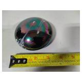 Iridescent Art Glass Volcanic Ash Paperweight