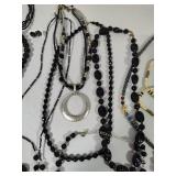 Lot of Asst Black Tone Costume Necklaces