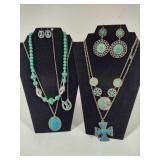 Lot of Southwestern Style Costume Jewelry