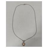 925 Sterling Chain & Stone Pendant