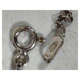 925 Sterling Chain & Stone Pendant