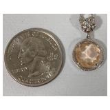 925 Sterling Chain & Stone Pendant