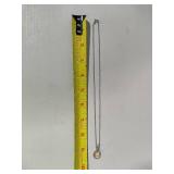 925 Sterling Chain & Stone Pendant