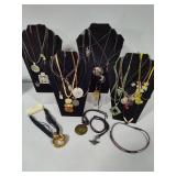 Assorted Pendants w/Leather or Non-Metal Necklace