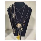 Assorted Pendants w/Leather or Non-Metal Necklace