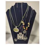 Assorted Pendants w/Leather or Non-Metal Necklace