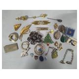 Assortment of Misc Pins, Brooches, Clips, Etc.