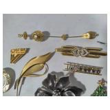 Assortment of Misc Pins, Brooches, Clips, Etc.