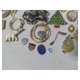 Assortment of Misc Pins, Brooches, Clips, Etc.