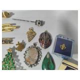 Assortment of Misc Pins, Brooches, Clips, Etc.