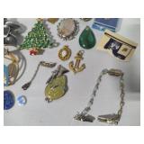 Assortment of Misc Pins, Brooches, Clips, Etc.