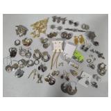 Lot of Assorted Earrings, Pins, Brooches, Pendants, Etc