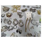 Lot of Assorted Earrings, Pins, Brooches, Pendants, Etc