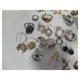 Lot of Assorted Earrings, Pins, Brooches, Pendants, Etc