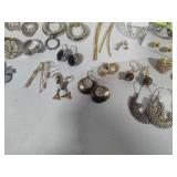 Lot of Assorted Earrings, Pins, Brooches, Pendants, Etc