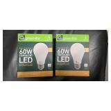 Two Packs (4 light bulbs each) GREENLITE High Efficiency 60W Equivalent LED LIGHT