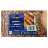 J - Signature SELECT Bratwurst Original - 3-Pack, 19 oz Each, Premium Pork Sausage