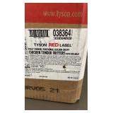I - Tyson Red Label Fully Cooked Golden Crispy Chicken Tender Fritters With Rib Meat 10 Lbs