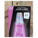 LAVA 14.5" Pinwheel Holographic Foil Novelty Table Lamp