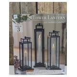 Tower Lantern Set of 3, LED Tapered Candle