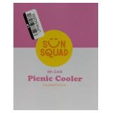 36 Cans/31qt Soft Sided Cooler - Sun Squad  Checkered/Yellow