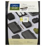 Open Story 7-Piece Packing Cube Set - Black