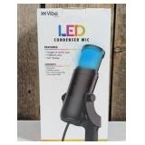 Vibe Sound Gaming Condenser Microphone LED 9 Selectable Color Changing USB