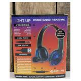 Sentry Light Up Headset Headphones and Boom Mic Gaming