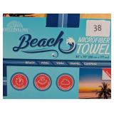 Reversible Whitley Willows Microfiber BEACH TOWEL 35x70 Palm Beach Sunset