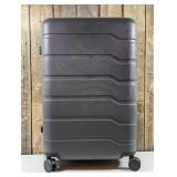 Hardside Large Checked Suitcase Gray - Open Story