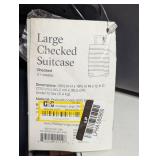 Hardside Large Checked Suitcase Gray - Open Story