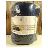 Full/Queen Corduroy Plaid Comforter Navy Blue - Room Essentials