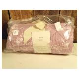 Floral Block Print Jacquard Throw Purple/Cream - Threshold