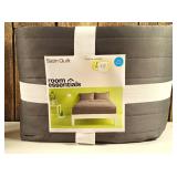 Full/Queen Satin Quilt Dark Gray - Room Essentials
