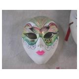 (CS) 5 Ceramic Masks - 1 Signed...