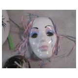 (CS) 5 Ceramic Masks - 1 Signed...