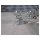 (BS) Glass Blue Swirl Vase and Smal...