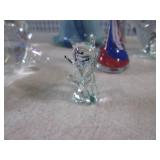 (BS) Glass Blue Swirl Vase and Smal...