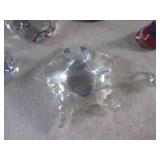 (BS) Glass Blue Swirl Vase and Smal...