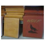 (B-1) 12 Assorted Leather Bound Boo...