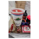 Lot of Various Coca Cola Cups/Drink Cups/Godfather Pitcher