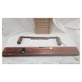 Vintage Drawknife and Vintage Stanley Level
