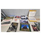 Railway Periodicals, Acct Binder with Depot Prints, Highball, Portrait of Trains book
