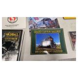 Railway Periodicals, Acct Binder with Depot Prints, Highball, Portrait of Trains book