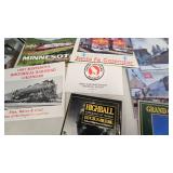 Railway Periodicals, Acct Binder with Depot Prints, Highball, Portrait of Trains book