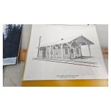 Railway Periodicals, Acct Binder with Depot Prints, Highball, Portrait of Trains book