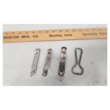 Lot of 4 Vintage Bottle Openers(Hamm