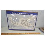 Sante Fe System History Map, Super Cool Piece